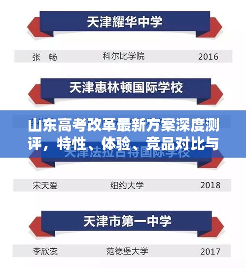 山东高考改革最新方案深度解析,特性、体验、竞品对比及用户分析全攻略