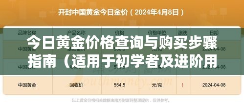 黄金价格查询与购买指南,初学者到进阶用户的全方位指南