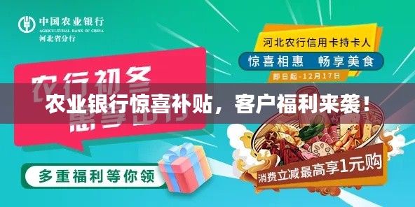 农业银行惊喜补贴,客户福利来袭!