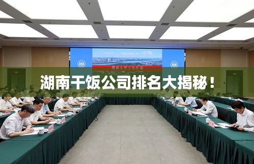 湖南干饭公司排名大揭秘！